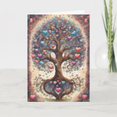 Carte Tree of Life Pastel Hearts Valentine's Day (Devant)