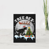 Carte Tree Rex Christmas Dinosaur T-rex Xmas Pajama Men (Devant)