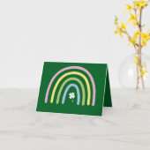 Carte Trèfle à quatre feuilles Arc-en-ciel St Patrick's  (Fleur jaune)