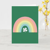 Carte Trèfle Arc-en-Ciel Chanceux (Fleur jaune)