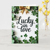 Carte Trèfle Chanceux en Amour (Fleur jaune)