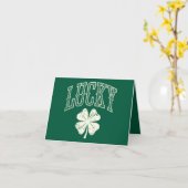 Carte Trèfle chanceux vintage pour la Saint-Patrick  (Fleur jaune)