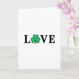 Carte Trèfle Clover Irlande AMOUR Élégant Polyvalent