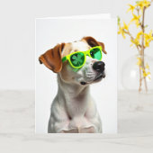 Carte Trèfle Cool Dog (Fleur jaune)