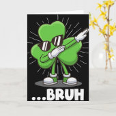 Carte Trèfle Dabbing Bruh Drôle St. Patrick's Day (Fleur jaune)