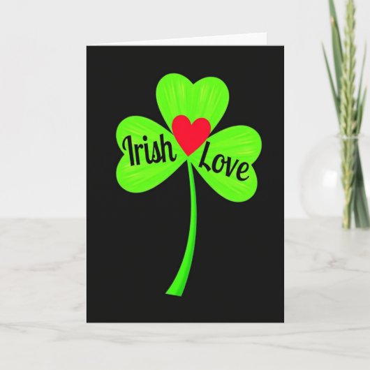 Carte Trèfle d'Amour Irlandais (Devant)