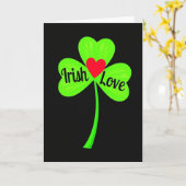 Carte Trèfle d'Amour Irlandais (Fleur jaune)