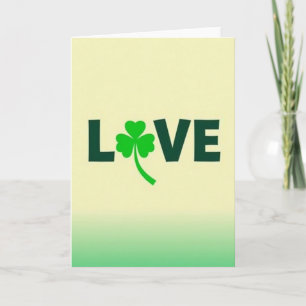 Carte Trèfle d'Amour Vert