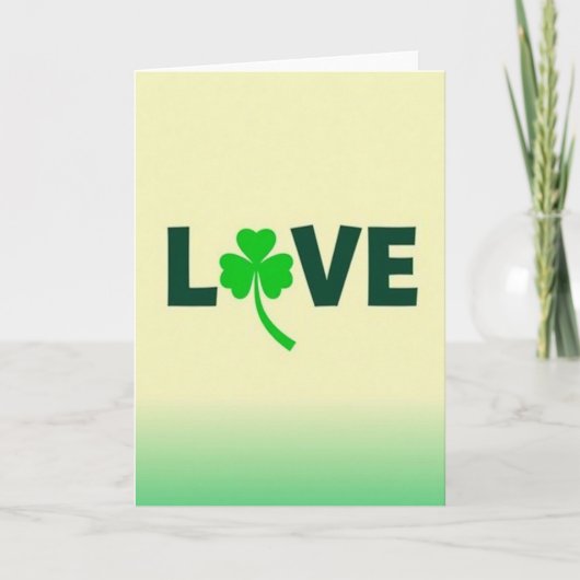 Carte Trèfle d'Amour Vert (Devant)