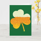 Carte trèfle de bière st patrick (Fleur jaune)