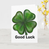 Carte Trèfle de bonne chance (Fleur jaune)