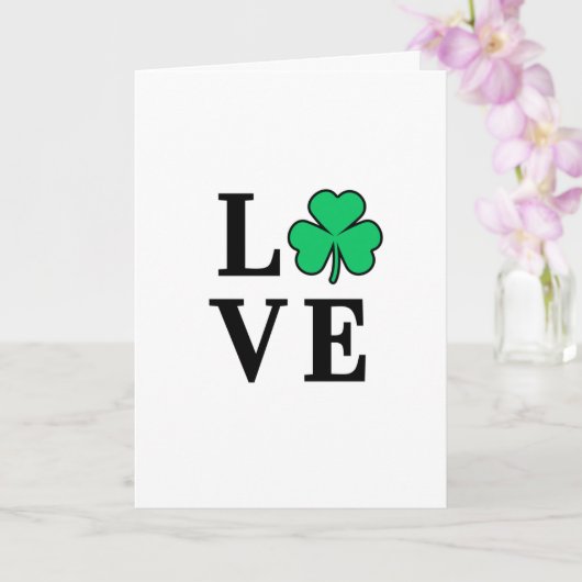 Carte Trèfle de Irlande Minimal Tout Usage AMOUR (Orchidée)