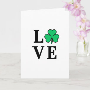 Carte Trèfle de Irlande Minimal Tout Usage AMOUR