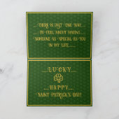 Carte Trèfle doré personnalisé Saint-Patrick (Intérieur)