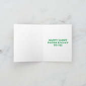 CARTE TRÈFLE GARDEZ CES YEUX IRLANDAIS QUI SOURIENT (Intérieur)