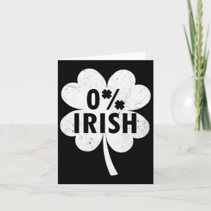 Carte Trèfle irlandais chanceux à 0% Saint-Patrick heure