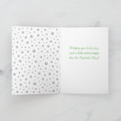 Carte Trèfle personnalisé de la Saint-Patrick avec perle (Intérieur)