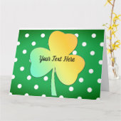 Carte Trèfle sur mesure pour la Saint-Patrick Irlandaise (Fleur jaune)