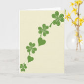Carte trèfle vert Lucky Hearts (Fleur jaune)