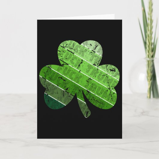 Carte Trèfle vert subtil anti-Trump de la Saint-Patrick (Devant)