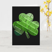 Carte Trèfle vert subtil anti-Trump de la Saint-Patrick (Fleur jaune)