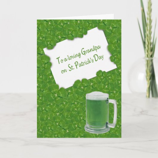 Carte Trèfles à quatre feuilles de la Saint-Patrick de g (Devant)