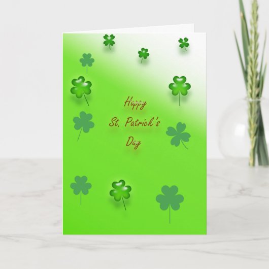 Carte Trèfles Brillants de la Saint-Patrick (Devant)