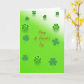 Carte Trèfles Brillants de la Saint-Patrick (Fleur jaune)