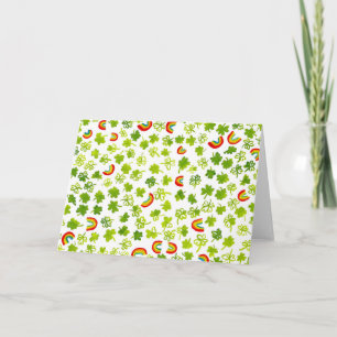 Carte Trèfles et arcs-en-ciel PERSONNALISABLES