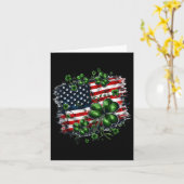 Carte Trèfles Et Nous Drapeau Américain St Patrick's Day (Fleur jaune)