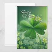 Carte Trèfles verts Joyeuse Saint-Patrick (7) c (Devant / Derrière)