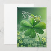 Carte Trèfles verts Joyeuse Saint-Patrick (7) c (Devant / Derrière)