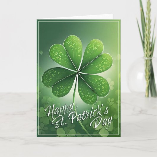 Carte Trèfles verts Joyeuse St Patrick (8) c (Devant)