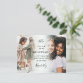 Carte Trendy 2 Photo Serez-Vous Ma Femme D'Accueil ? Pro (Debout devant)