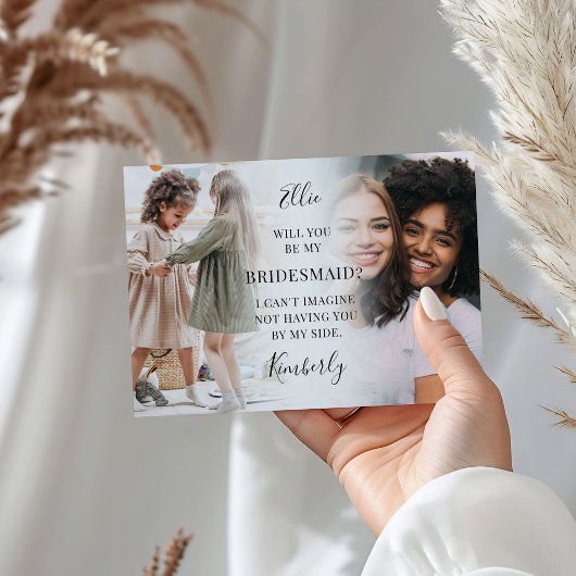 Carte Trendy 2 Photo Serez-Vous Ma Femme D'Accueil ? Pro