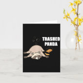 Carte Trendy Funny Trashed Panda Drunk Raccoon Lovers Me (Fleur jaune)