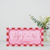 Carte Trendy Retro Pink & Red Spa Salon Gift Certificate (Debout devant)
