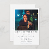 Carte Trendy Simple Postponed Wedding Photo Instant (Devant / Derrière)