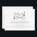 Carte Trente et trente-et-trentième anniversaire invitat<br><div class="desc">Trente et trente ans d'invitation. Illustrations de boissons d'aquarelle. Beau design moderne.</div>