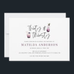 Carte Trente et trente-et-trentième anniversaire invitat<br><div class="desc">Trente et trente ans d'invitation. Illustrations de boissons d'aquarelle. Beau design moderne.</div>