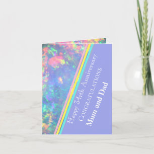 Carte Trente-quatrième anniversaire de Mariage, Opal,