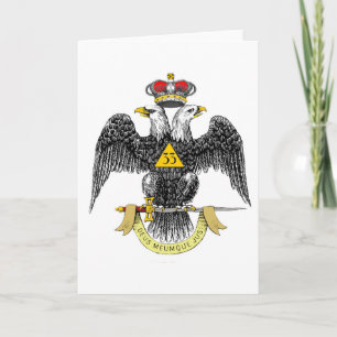 Carte trente-troisième Noir écossais Eagle de rite de