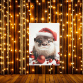 Carte Très adorable Noël Père Noël Otter