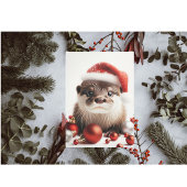 Carte Très adorable Noël Père Noël Otter