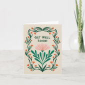 Carte Très bientôt Elégant cadre floral (Devant)