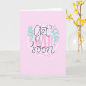 Carte Très bientôt Typographie moderne rose Chevron (Fleur jaune)