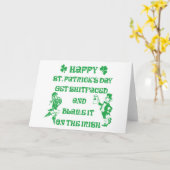 Carte Très drôle Saint Patrick pour adultes (Fleur jaune)