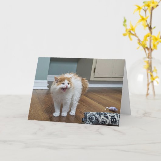 Carte "Très effrayant" - Dewey est tout recouvert de par (Fleur jaune)