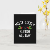 Carte Très Probable À Noël Dormir Toute La Journée Corre (Fleur jaune)