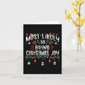 Carte Très Probable D'Apporter Noël Joy Fun Noël X (Fleur jaune)